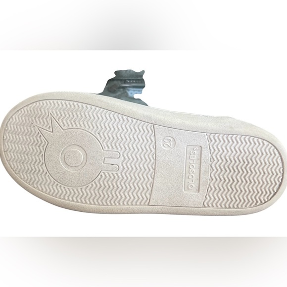 Kids Green and Blue leather High-Top Sneakers - Picture 6 of 7